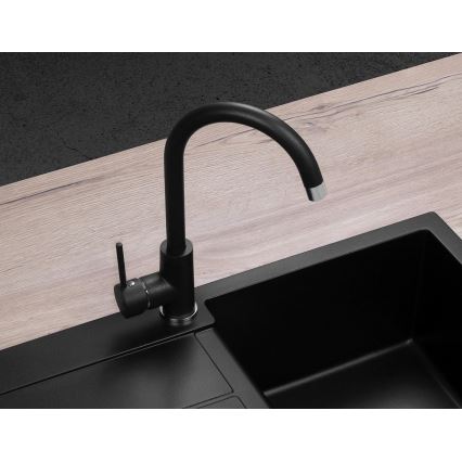 Concept BDG3334BC - Kriauklės maišytuvas 33,5 cm granitas/juodas