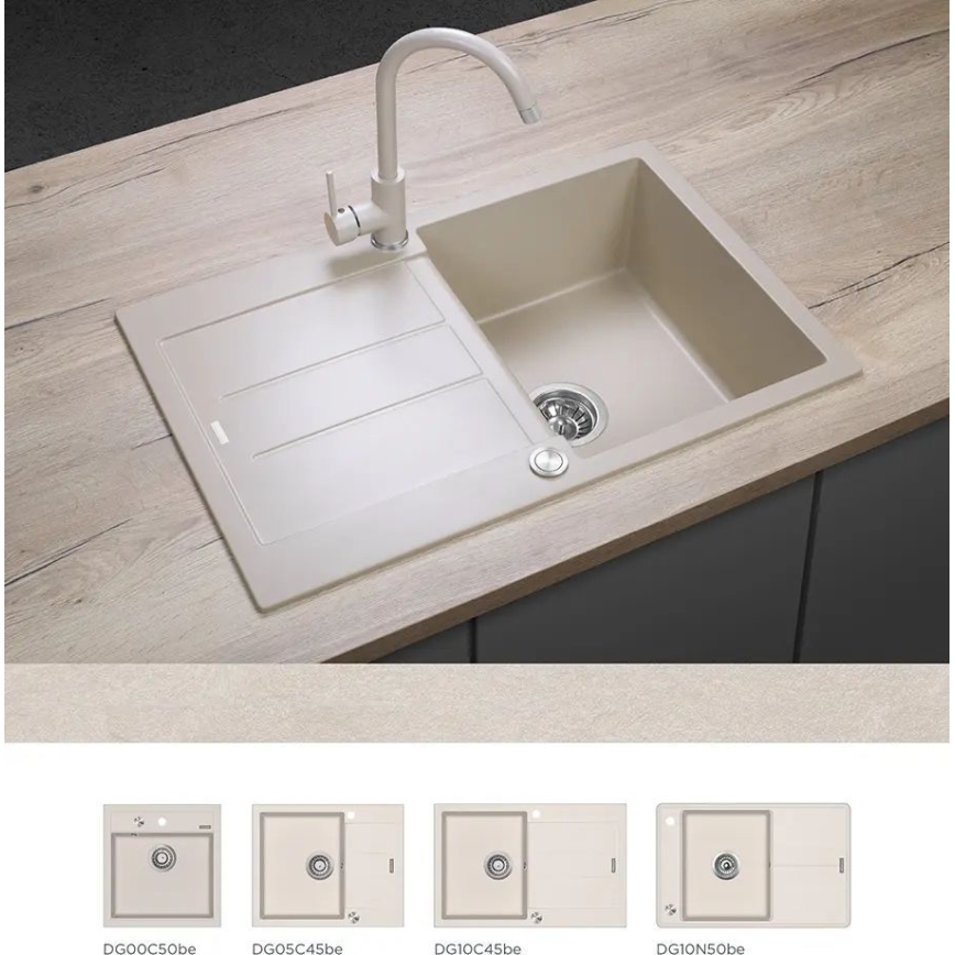 Concept BDG3334BE - Virtuvinis maišytuvas 33,5 cm granitas/smėlio spalvos
