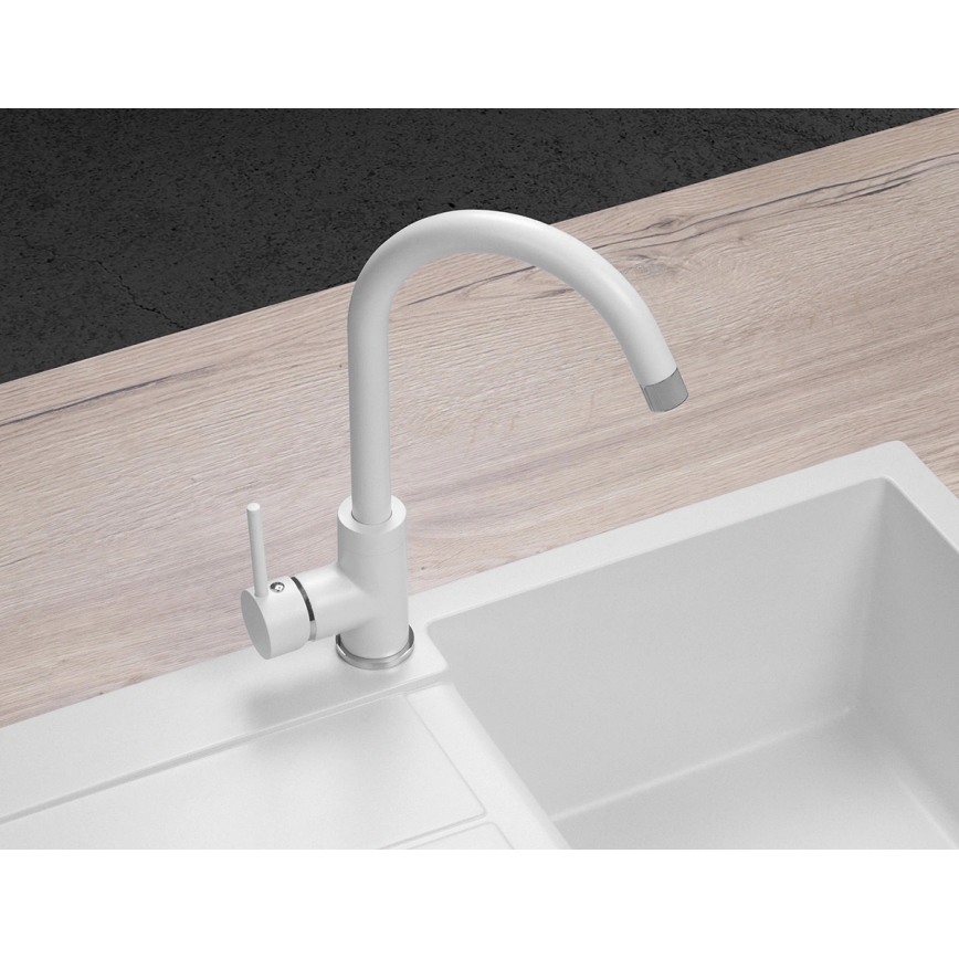 Concept BDG3334WH - Kriauklės maišytuvas 33,5 cm granitas/balta