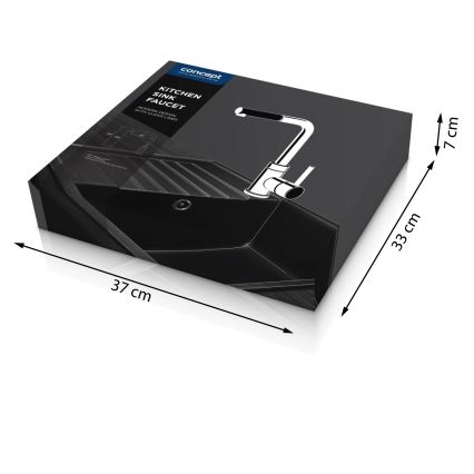 Concept BDG4527DG - Virtuvinis maišytuvas su ištraukiamu purkštuku 26,9 cm granitas/tamsiai pilka