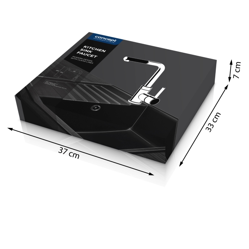 Concept BDG4527DG - Virtuvinis maišytuvas su ištraukiamu purkštuku 26,9 cm granitas/tamsiai pilka