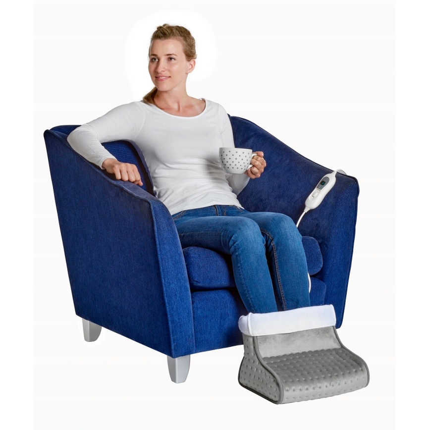 Concept BV1020 - Elektrinis šildomas batas 100W/230V 30x30 cm pilka/balta