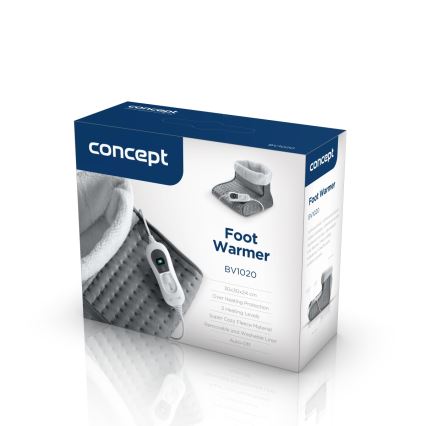 Concept BV1020 - Elektrinis šildomas batas 100W/230V 30x30 cm pilka/balta