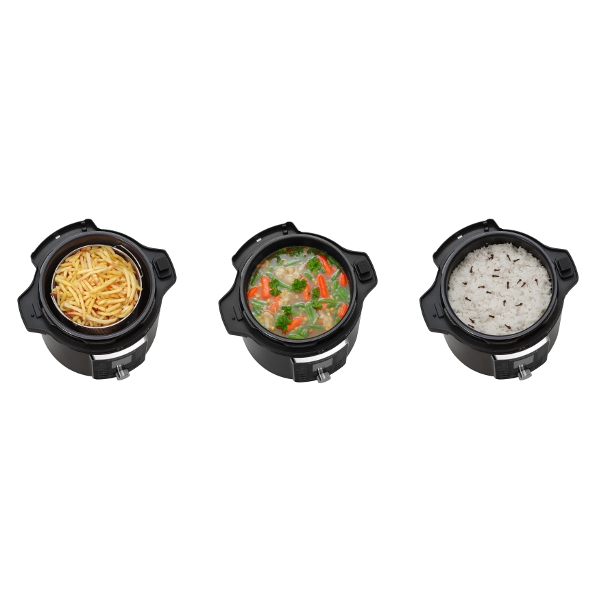 Concept CK8000 - Daugiafunkcis elektrinis slėginis puodas ir karšto oro gruzdintuvė, 5,6 l, 11 viename, 1500 W/230 V, juoda