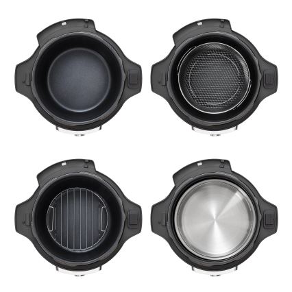 Concept CK8000 - Daugiafunkcis elektrinis slėginis puodas ir karšto oro gruzdintuvė, 5,6 l, 11 viename, 1500 W/230 V, juoda