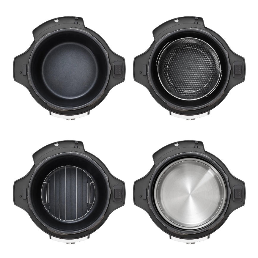 Concept CK8000 - Daugiafunkcis elektrinis slėginis puodas ir karšto oro gruzdintuvė, 5,6 l, 11 viename, 1500 W/230 V, juoda