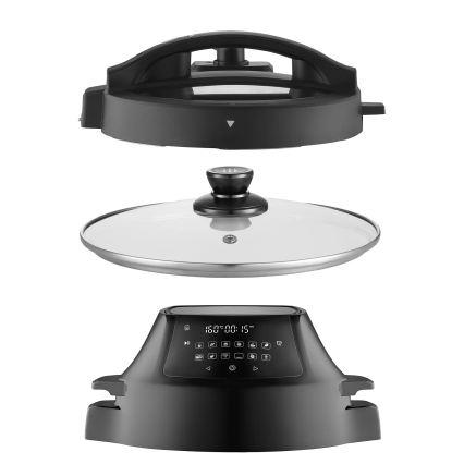 Concept CK8000 - Daugiafunkcis elektrinis slėginis puodas ir karšto oro gruzdintuvė, 5,6 l, 11 viename, 1500 W/230 V, juoda