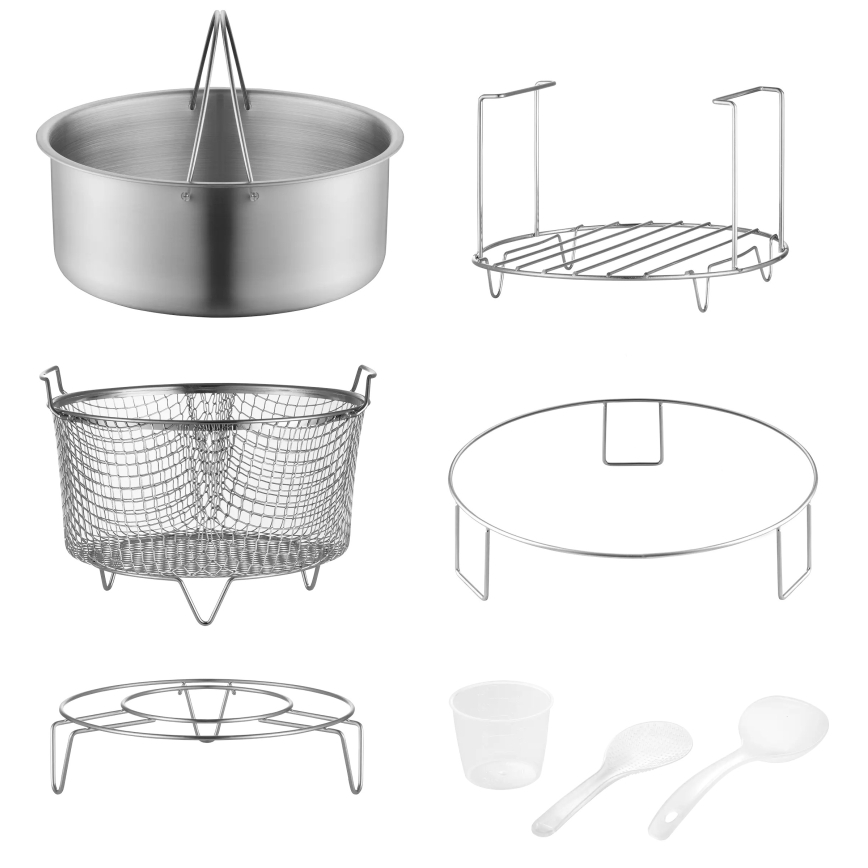 Concept CK8000 - Daugiafunkcis elektrinis slėginis puodas ir karšto oro gruzdintuvė, 5,6 l, 11 viename, 1500 W/230 V, juoda