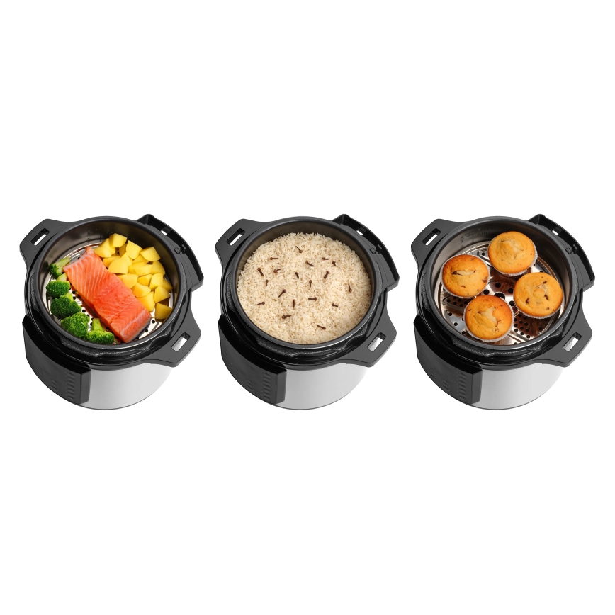 Concept CK8001 - Daugiafunkcis elektrinis slėginis puodas 5,6 l 1000W/230V Wi-Fi iš nerūdijančio plieno