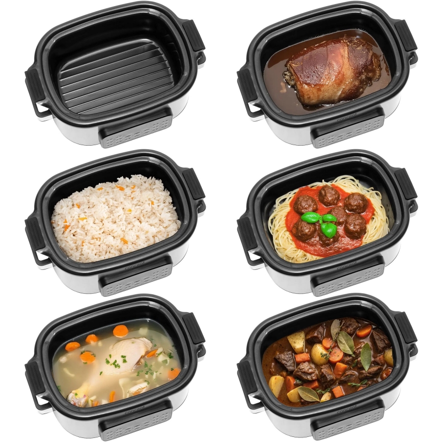 Concept CK9000 - Daugiafunkcis elektrinis puodas 6 l, 10 funkcijų viename, 1250W/230V, iš nerūdijančio plieno