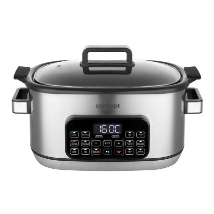 Concept CK9000 - Daugiafunkcis elektrinis puodas 6 l, 10 funkcijų viename, 1250W/230V, iš nerūdijančio plieno