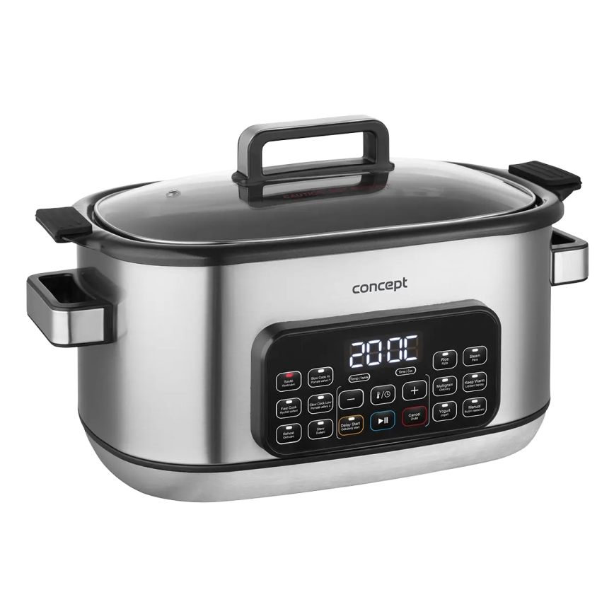 Concept CK9000 - Daugiafunkcis elektrinis puodas 6 l, 10 funkcijų viename, 1250W/230V, iš nerūdijančio plieno