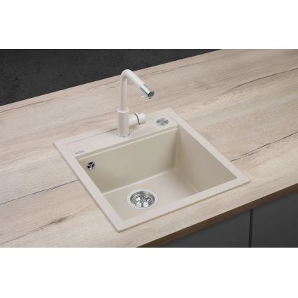 Concept DG00C50BE - Virtuvinė kriauklė CUBIS 49x51 cm granitas/smėlinė