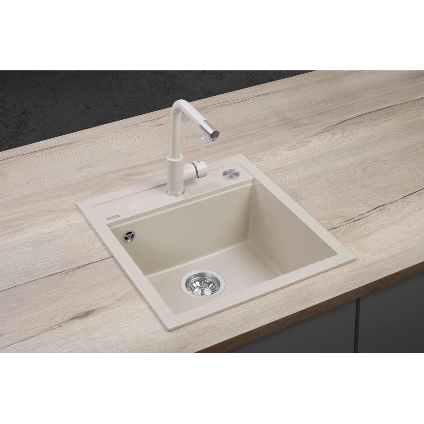 Concept DG00C50BE - Virtuvinė kriauklė CUBIS 49x51 cm granitas/smėlinė