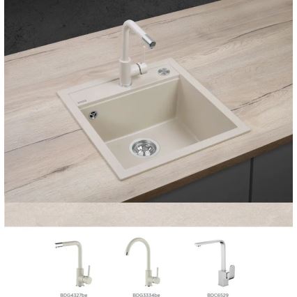 Concept DG00C50BE - Virtuvinė kriauklė CUBIS 49x51 cm granitas/smėlinė