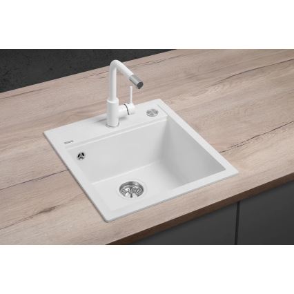 Concept DG00C50WH - Virtuvinė plautuvė CUBIS 49x51 cm granitinė/balta