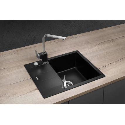 Concept DG05C45BC - Virtuvės kriauklė CUBIS 50x62 cm granitinė/juoda