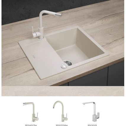 Concept DG05C45BE - Granitinė virtuvės kriauklė CUBIS 50x62 cm, smėlio spalvos