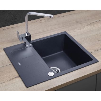 Concept DG05C45DG - Virtuvės kriauklė CUBIS 50x62 cm granitinė/tamsiai pilka