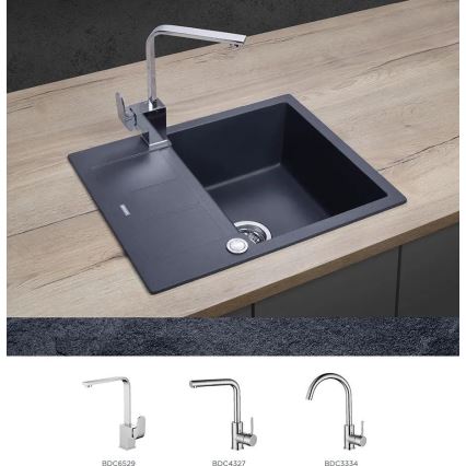 Concept DG05C45DG - Virtuvės kriauklė CUBIS 50x62 cm granitinė/tamsiai pilka