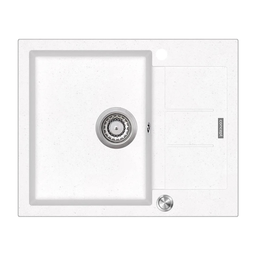 Concept DG05C45WH - Virtuvės kriauklė CUBIS 50x62 cm granitinė/balta