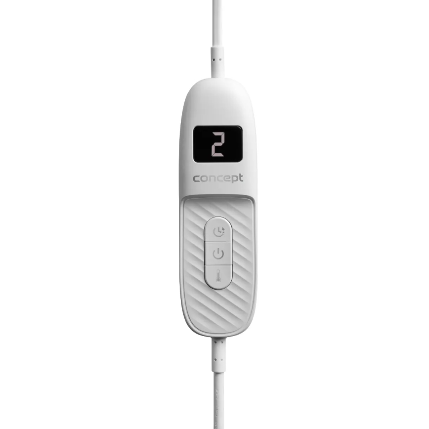 Concept DV7420 - Elektrinė šildoma antklodė 160W/230V 180x130 cm pilka/balta