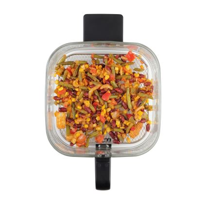 Concept FR5500 - Karšto oro gruzdintuvė GLASS & FAST 5,5 l 1200W/230V juoda