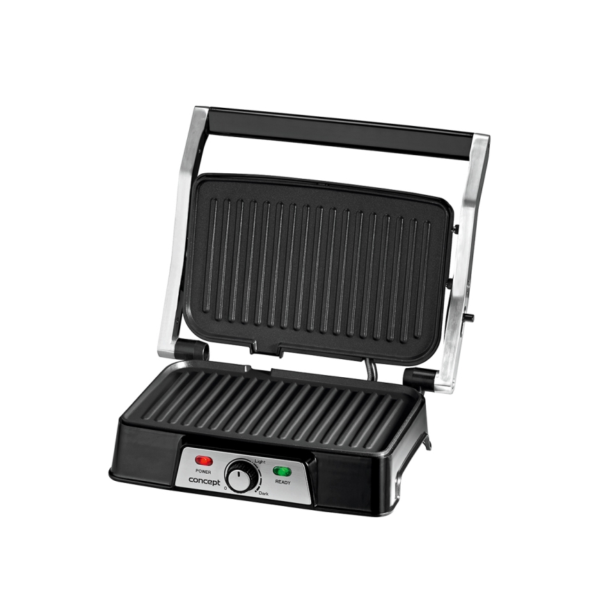 Concept ge2005 - Kontaktinis grilis 1500W/230V nerūdijantis/juoda