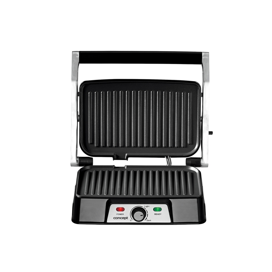 Concept ge2005 - Kontaktinis grilis 1500W/230V nerūdijantis/juoda