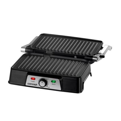 Concept ge2005 - Kontaktinis grilis 1500W/230V nerūdijantis/juoda