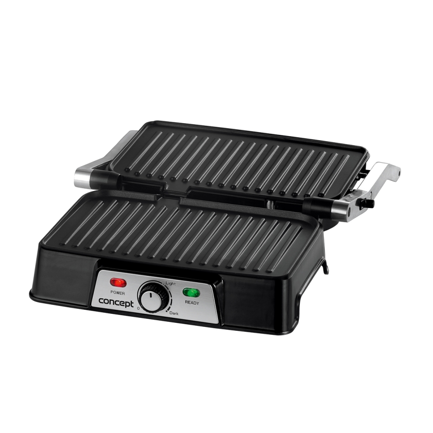 Concept ge2005 - Kontaktinis grilis 1500W/230V nerūdijantis/juoda