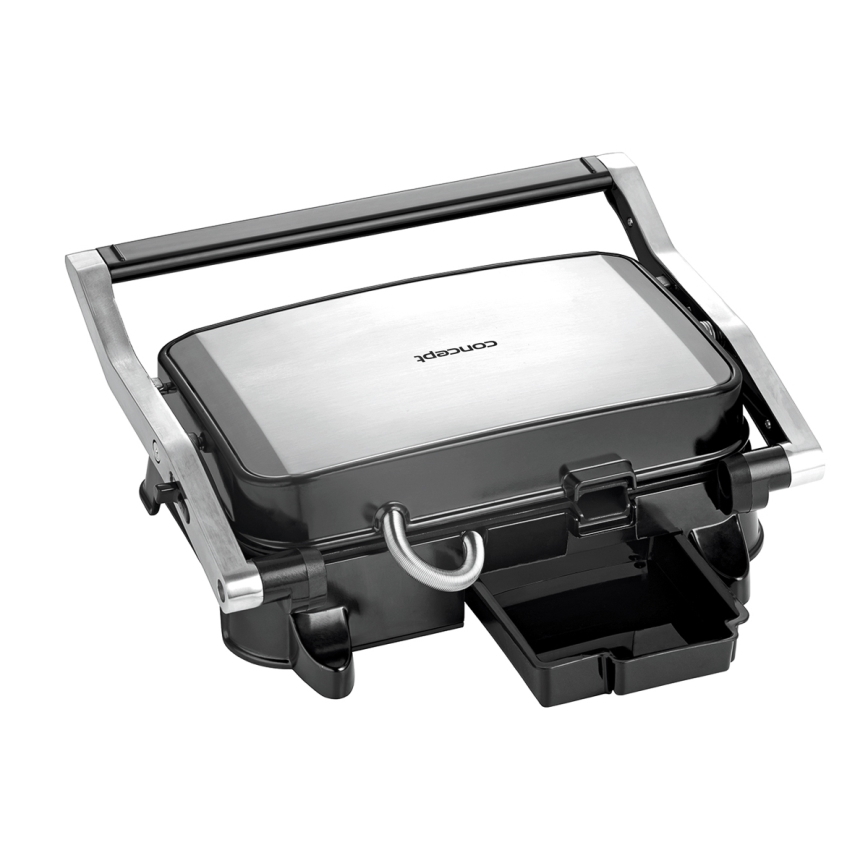 Concept ge2005 - Kontaktinis grilis 1500W/230V nerūdijantis/juoda
