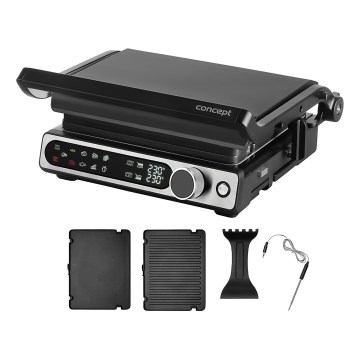 Concept ge3500 - Kontaktinis grilis su temperatūros jutikliu 2000W/230V juodas