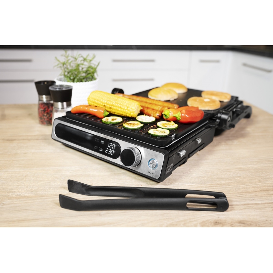 Concept ge3500 - Kontaktinis grilis su temperatūros zondu 2000W/230V juoda
