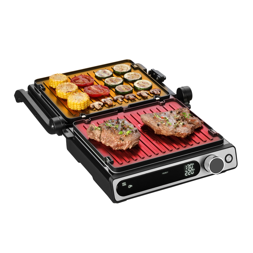 Concept ge3500 - Kontaktinis grilis su temperatūros zondu 2000W/230V juoda