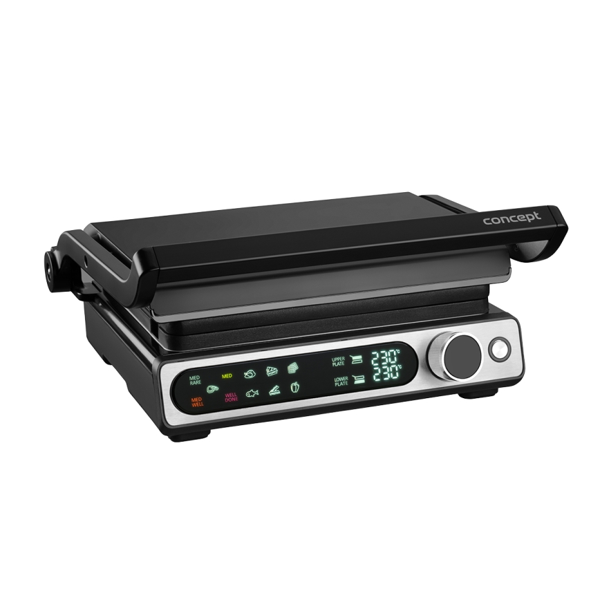 Concept ge3500 - Kontaktinis grilis su temperatūros zondu 2000W/230V juoda