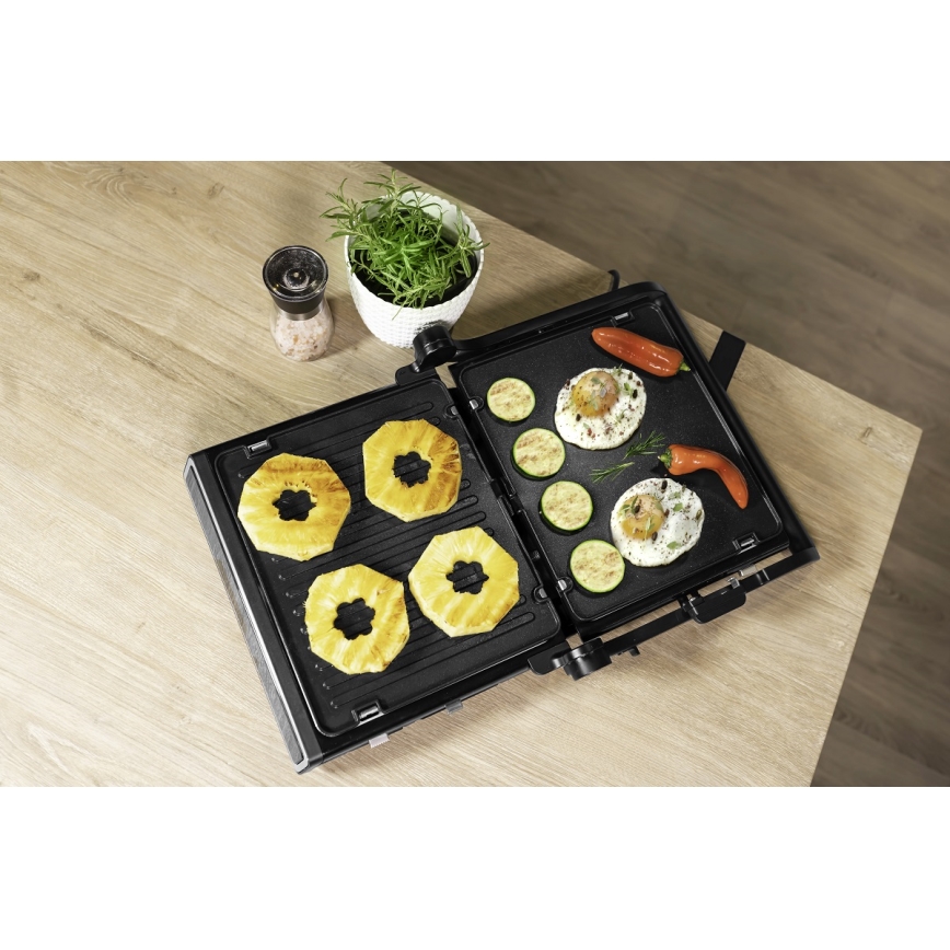 Concept ge3550 - Kontaktinis grilis su temperatūros zondu 2000W/230V juoda