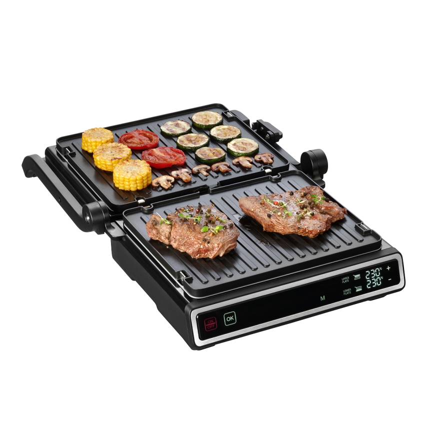 Concept ge3550 - Kontaktinis grilis su temperatūros zondu 2000W/230V juoda