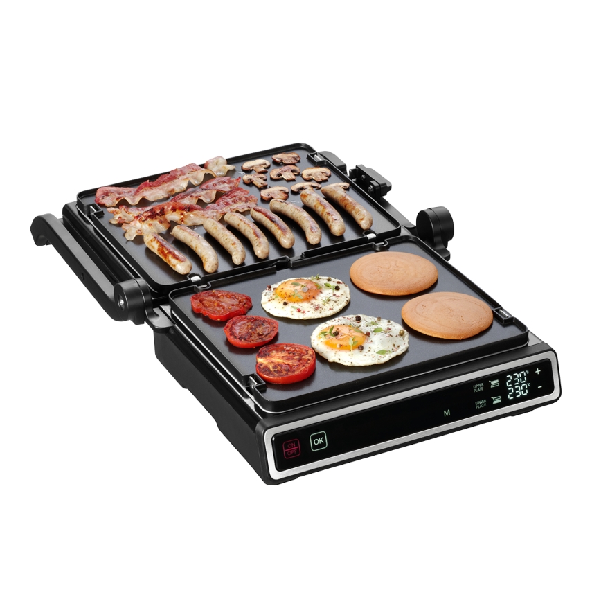 Concept ge3550 - Kontaktinis grilis su temperatūros zondu 2000W/230V juoda