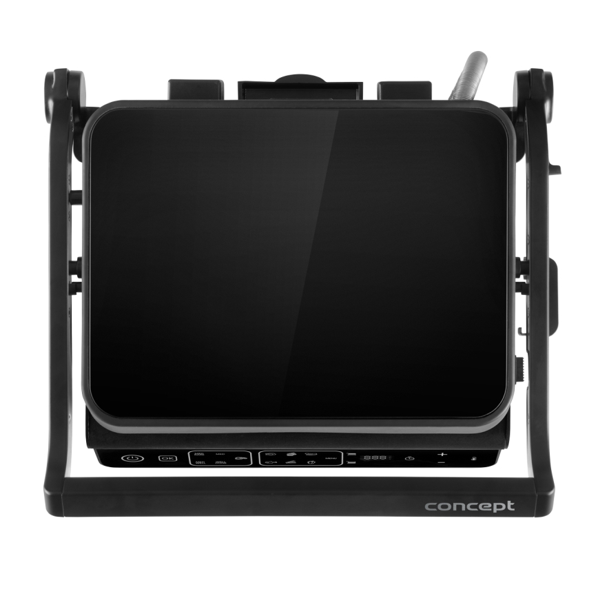Concept ge3600 - Kontaktinis grilis su temperatūros zondu GLASS 2000W/230V juoda