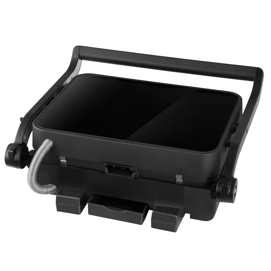 Concept ge3600 - Kontaktinis grilis su temperatūros zondu GLASS 2000W/230V juoda