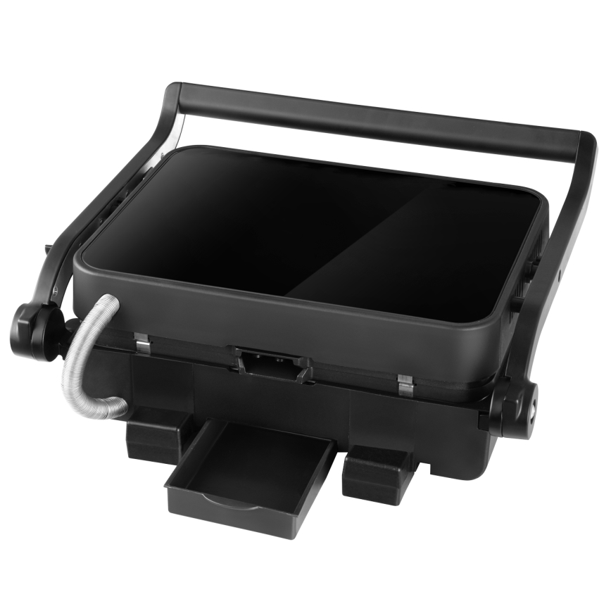 Concept ge3600 - Kontaktinis grilis su temperatūros zondu GLASS 2000W/230V juoda
