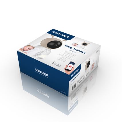 Concept KD4010 - Išmanus kūdikio monitorius SMART KIDO su ekranu ir judesio jutikliu, 4,5W/230V, Wi-Fi, smėlio spalvos