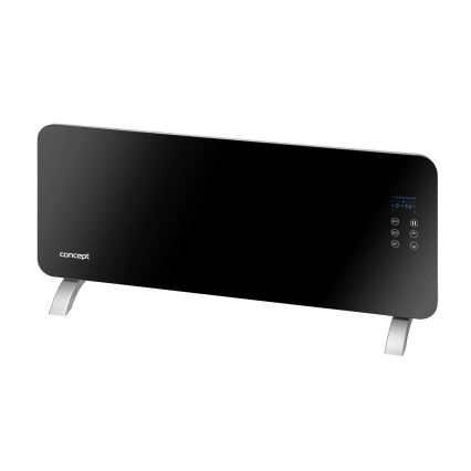 Concept KS4010 - Tiesioginis elektrinis šildytuvas/konvektorius 1000/2000W IP24 juodas + nuotolinis valdymas
