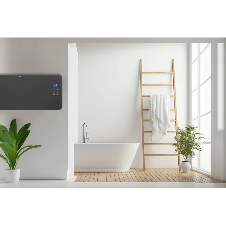 Concept KS4100 - Išmanusis elektrinis šildytuvas/konvektorius 1000/2000W Wi-Fi IP24 pilka