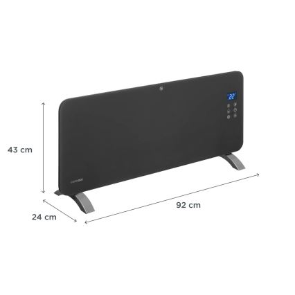 Concept KS4100 - Išmanusis elektrinis šildytuvas/konvektorius 1000/2000W Wi-Fi IP24 pilka