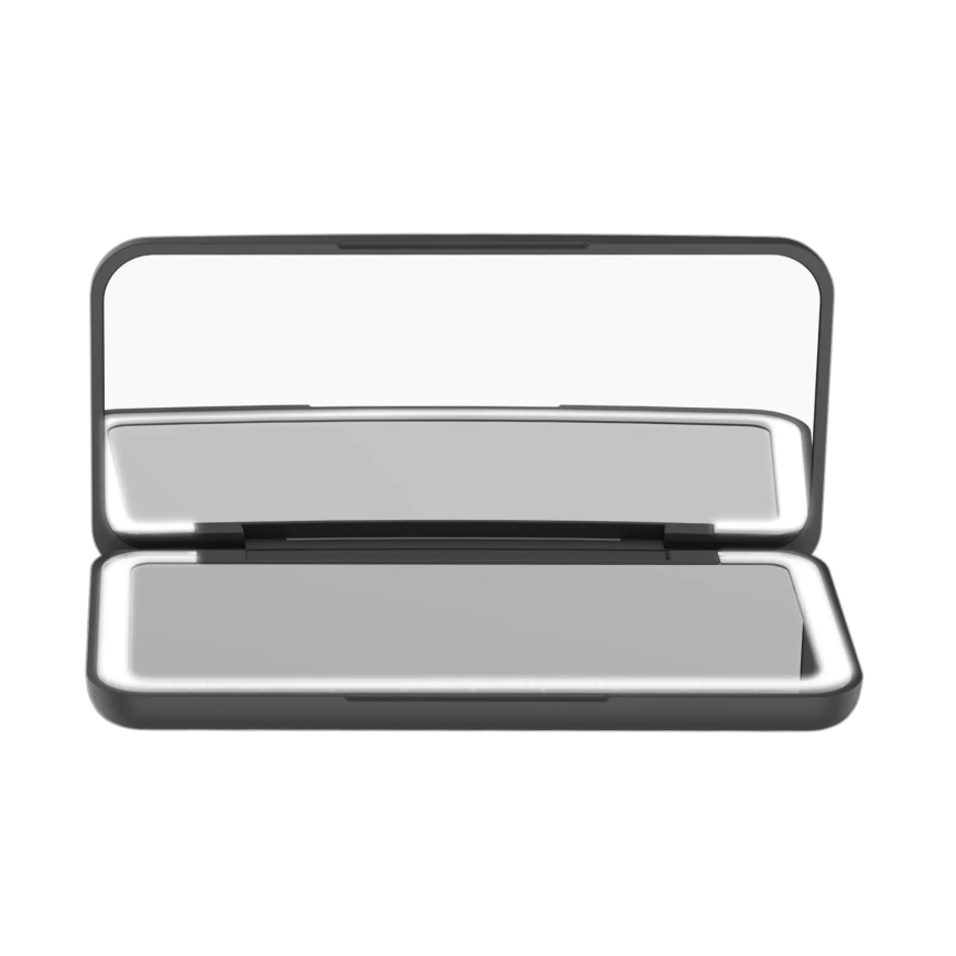 Concept KZ2020 - LED kišeninis kosmetinis veidrodėlis PERFECT SKIN LED/1,5W/5V 4500-5500K 300 mAh juodas