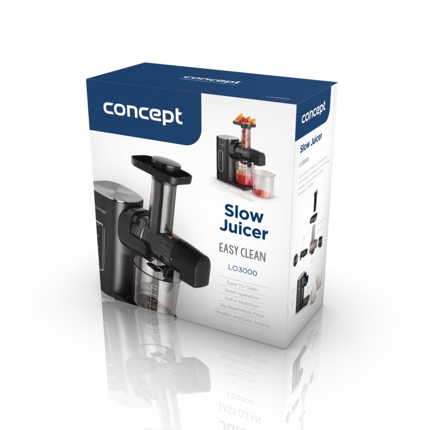 Concept LO3000 - sraigtinė sulčiaspaudė Lengvas valymas 150W/230V