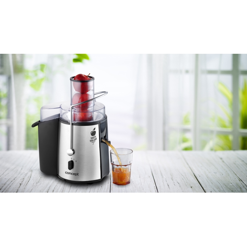 Concept LO7026 - Centrifuginė sulčiaspaudė 1000W/230V juoda/nerūdijančio plieno