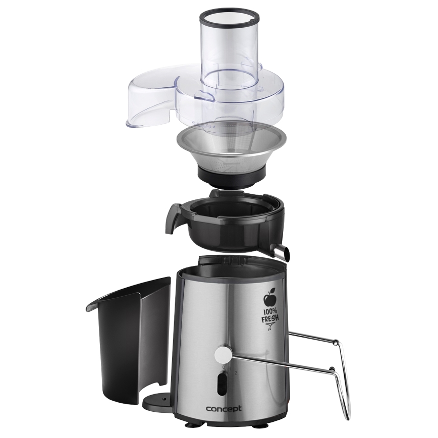 Concept LO7026 - Centrifuginė sulčiaspaudė 1000W/230V juoda/nerūdijančio plieno